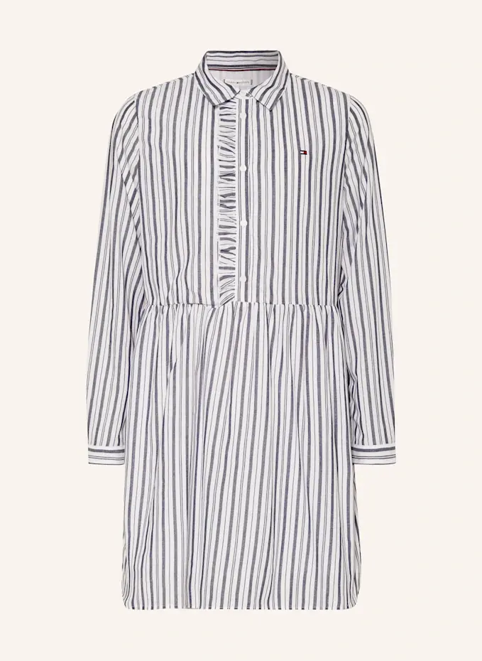 TOMMY HILFIGER TOMMY HILFIGER Hemdblusenkleid mit GlitzergarnKIDS