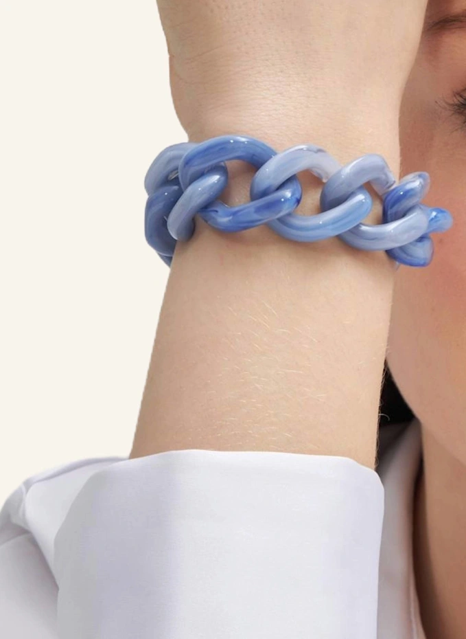 VANESSA BARONI VANESSA BARONI Armband FLAT CHAIN BRACELET OCEAN BLUE By GLAMBOU