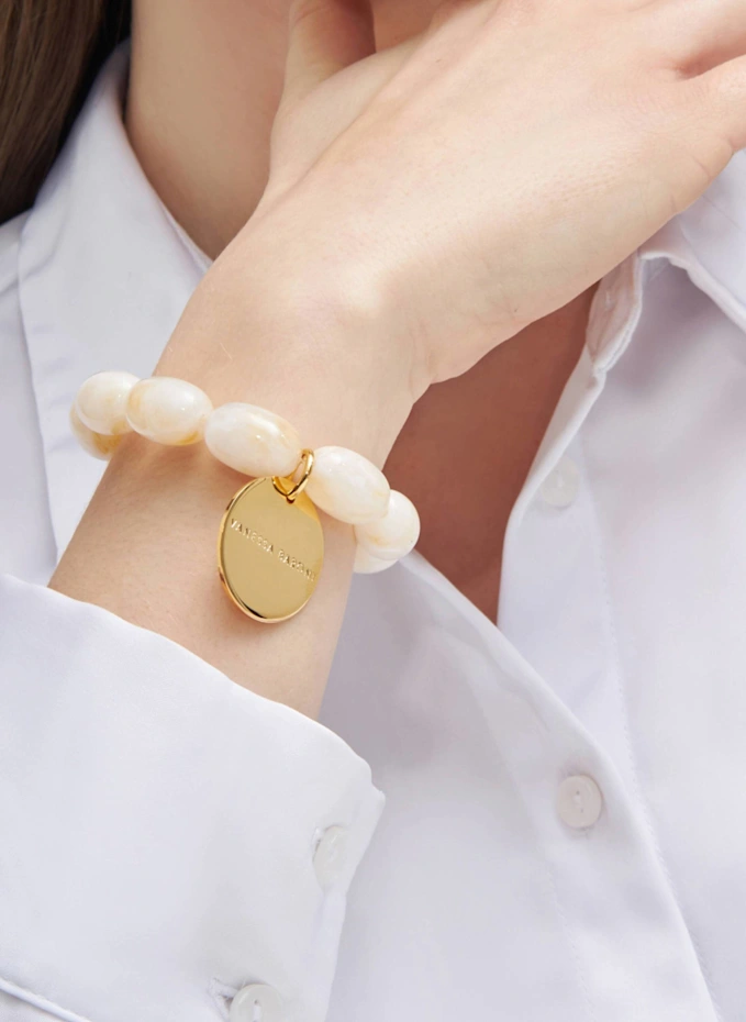 VANESSA BARONI VANESSA BARONI Armband OLIVE FLEX BRACELET PEARL MARBLE By GLAMBOU