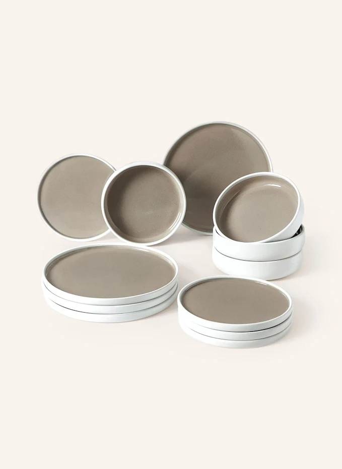 Westwing Collection Westwing Collection 12-tlg. Teller- und Schalen-Set GINGER