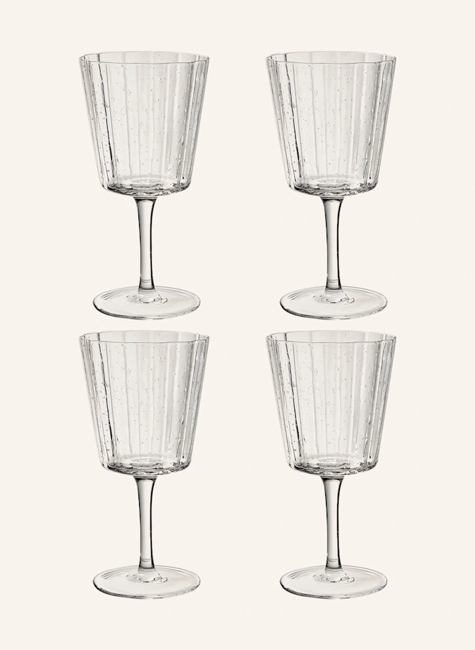 Westwing Collection Westwing Collection 4er-Set Weingläser SCALLOPVolumen: 250 ml