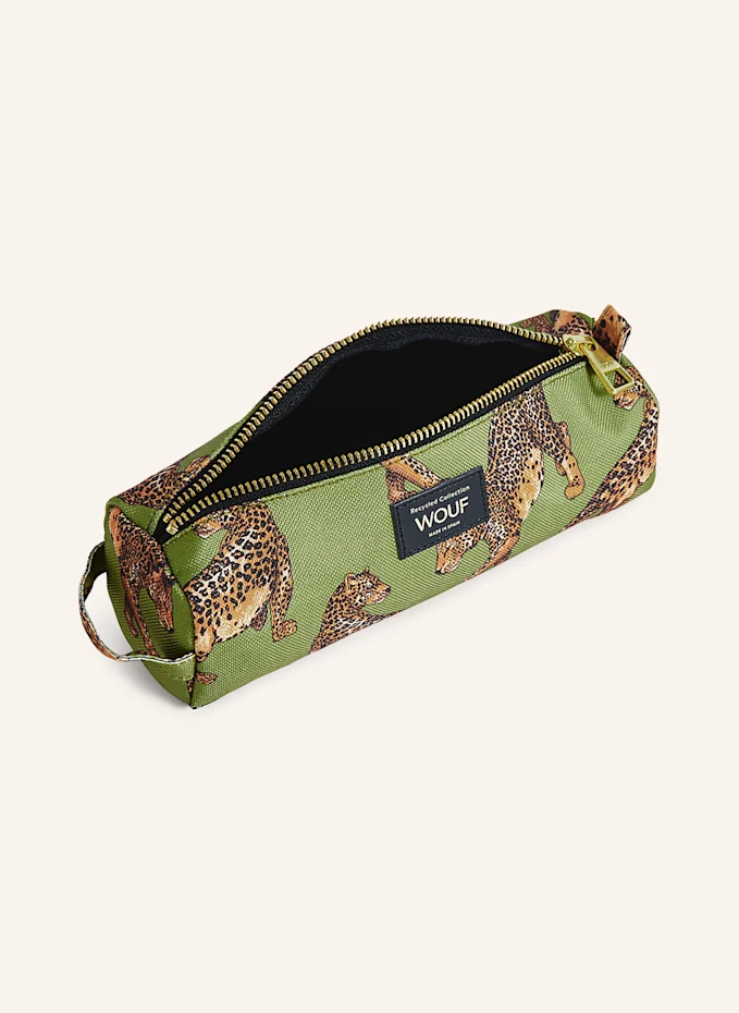 WOUF WOUF Stiftetui OLIVE LEOPARD
