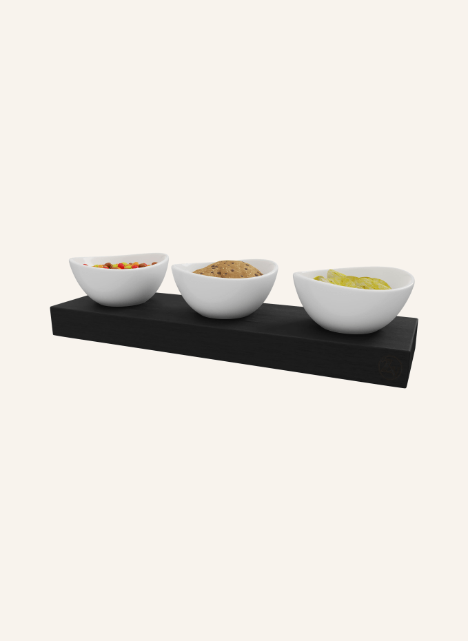 zavei zavei 3er-Set Servierschalen BLACK OAK TRAY50 x 13 cm