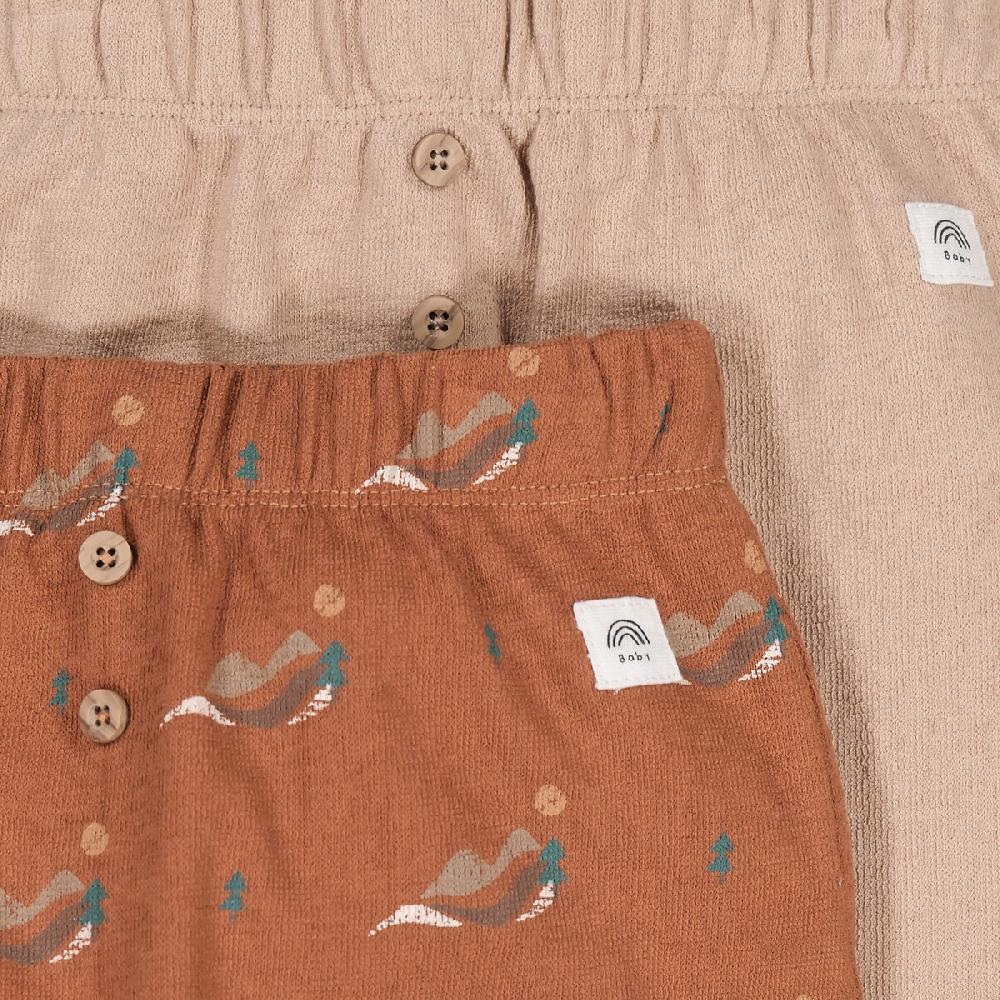 Laredoute 2er-Pack Pluderhosen Gemusterter Jersey Braun / Beige LA REDOUTE COLLECTIONS