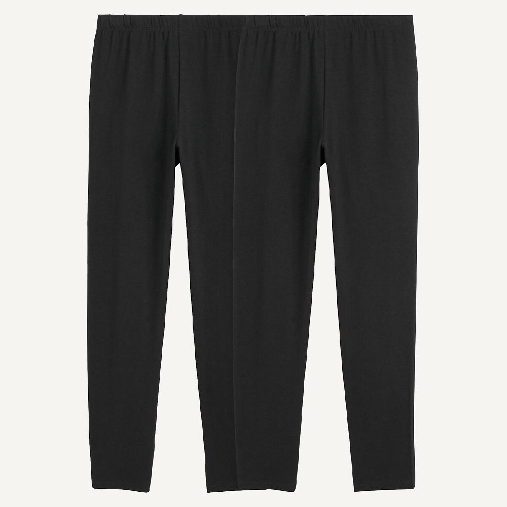 Laredoute 2er-Pack Unifarbene Leggings Schwarz + Schwarz LA REDOUTE COLLECTIONS