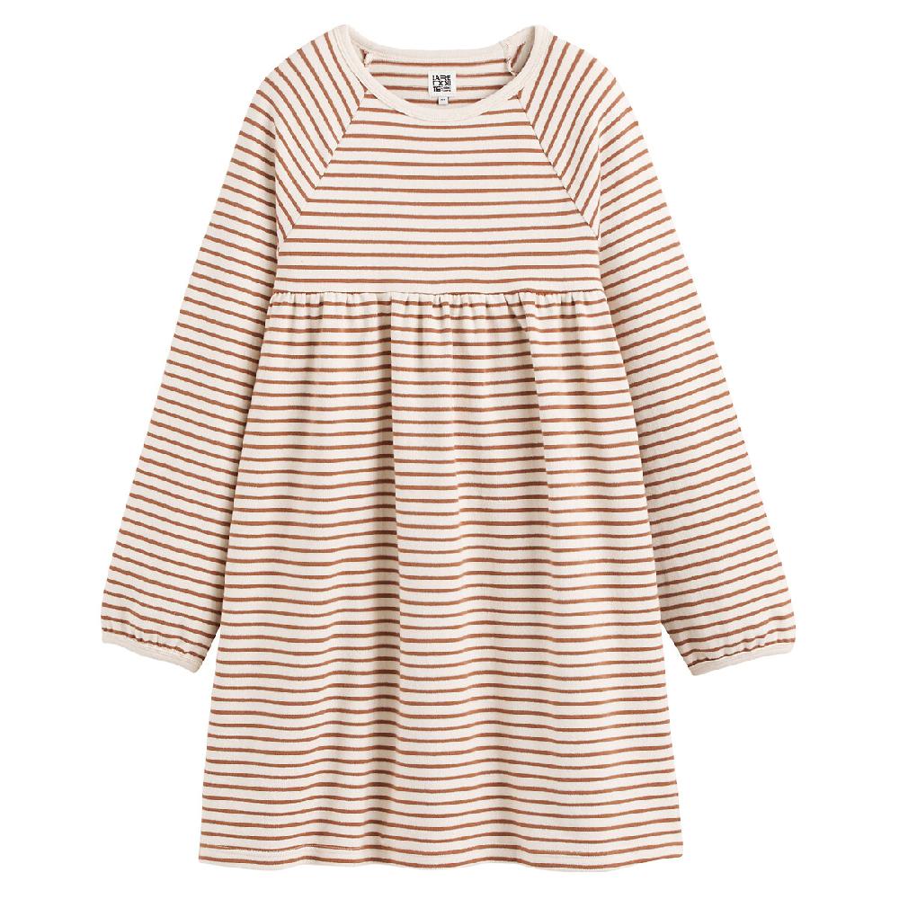Laredoute Gestreiftes Kleid Mit Langen Ärmeln Braun/ecru Gestreift LA REDOUTE COLLECTIONS