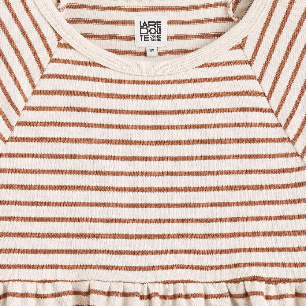 Laredoute Gestreiftes Kleid Mit Langen Ärmeln Braun/ecru Gestreift LA REDOUTE COLLECTIONS