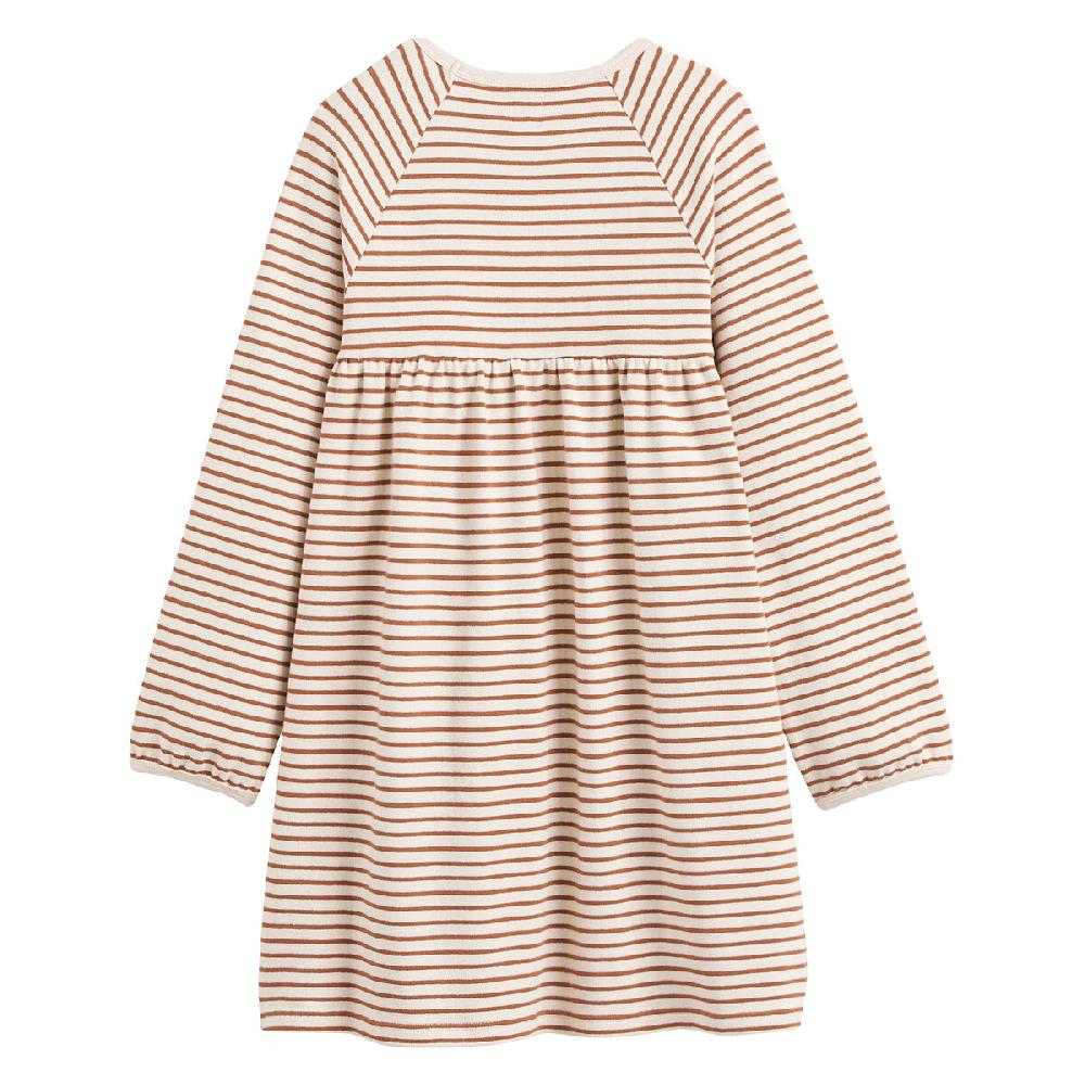Laredoute Gestreiftes Kleid Mit Langen Ärmeln Braun/ecru Gestreift LA REDOUTE COLLECTIONS