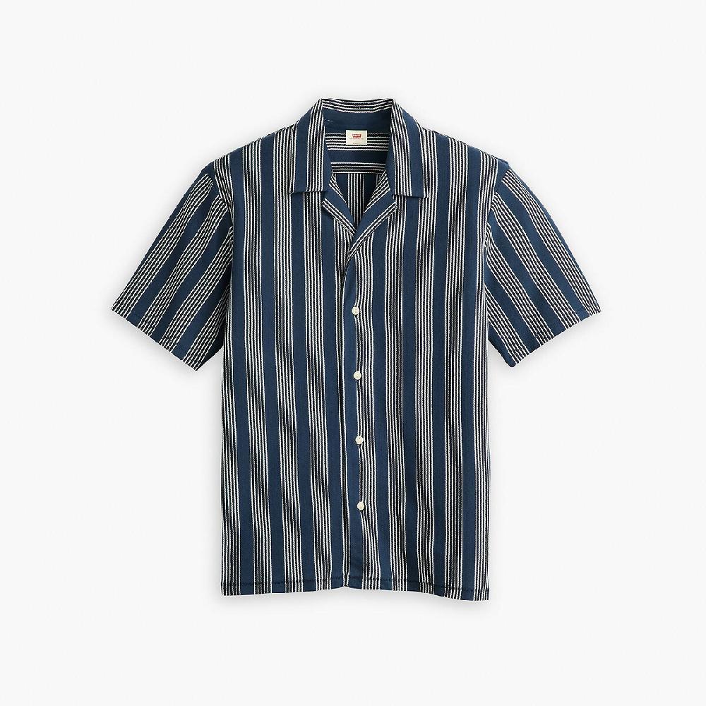 Laredoute Gestreiftes Kurzarm-Hemd Baumwolljersey Blau Gestreift LEVI'S