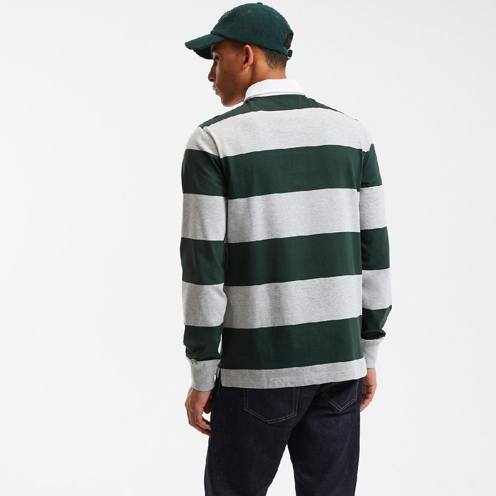 Laredoute Gestreiftes Poloshirt Lange Ärmel Grau Grün Gestreift LA REDOUTE COLLECTIONS