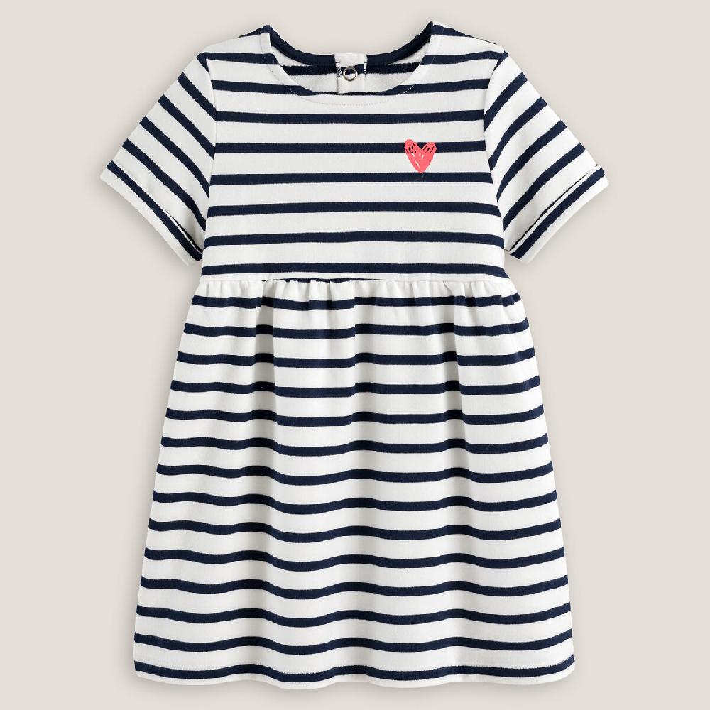 Laredoute Gestreiftes Sweatkleid Mit Kurzen Ärmeln Gestreift LA REDOUTE COLLECTIONS