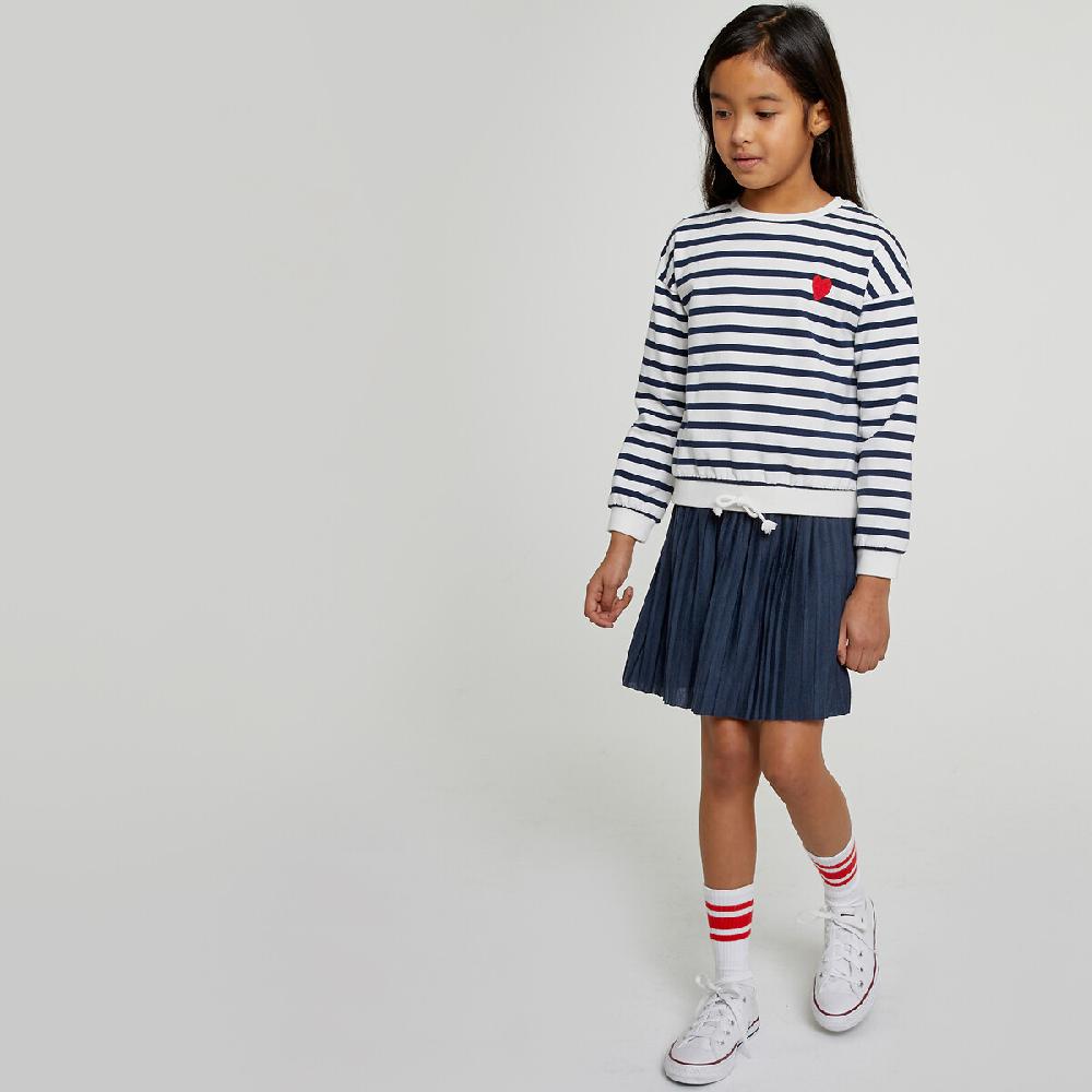 laredoute Gestreiftes Sweatshirt mit rundem Ausschnitt marine gestreift LA REDOUTE COLLECTIONS