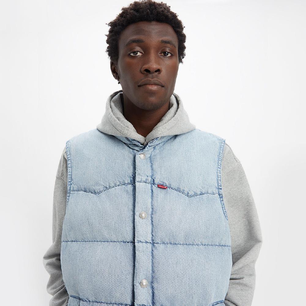 Laredoute Gestepptes Jeans-Gilet Hellblau LEVI'S