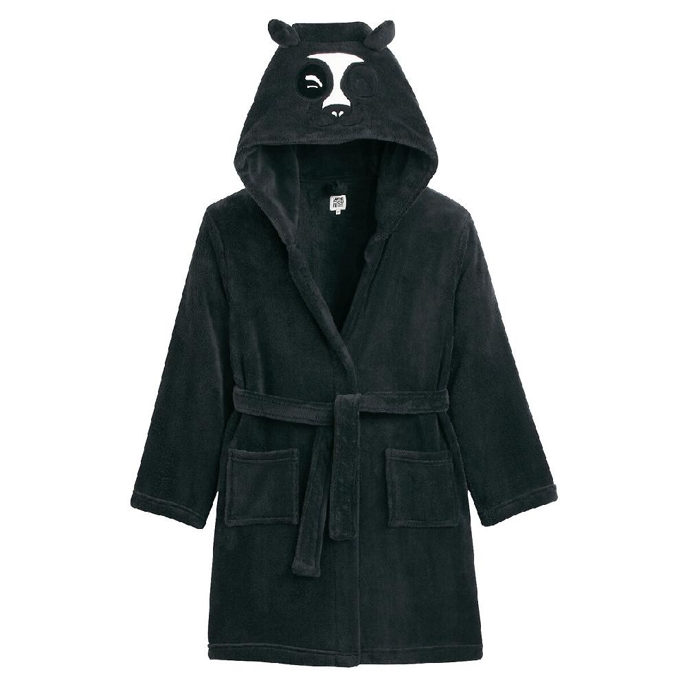 laredoute Morgenmantel mit Panda-Kapuze aus Fleece grau LA REDOUTE COLLECTIONS