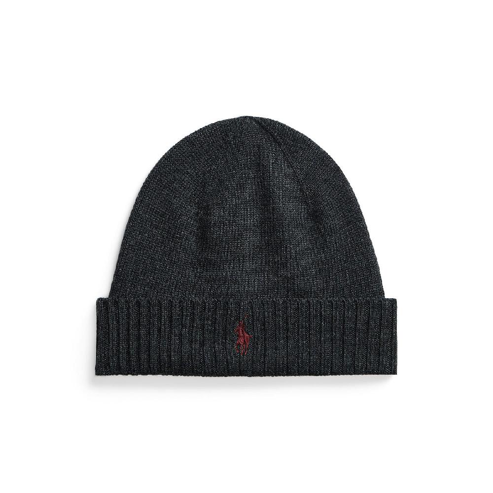 laredoute Mütze mit aufgesticktem Logo Merinowolle dunkelgrau POLO RALPH LAUREN