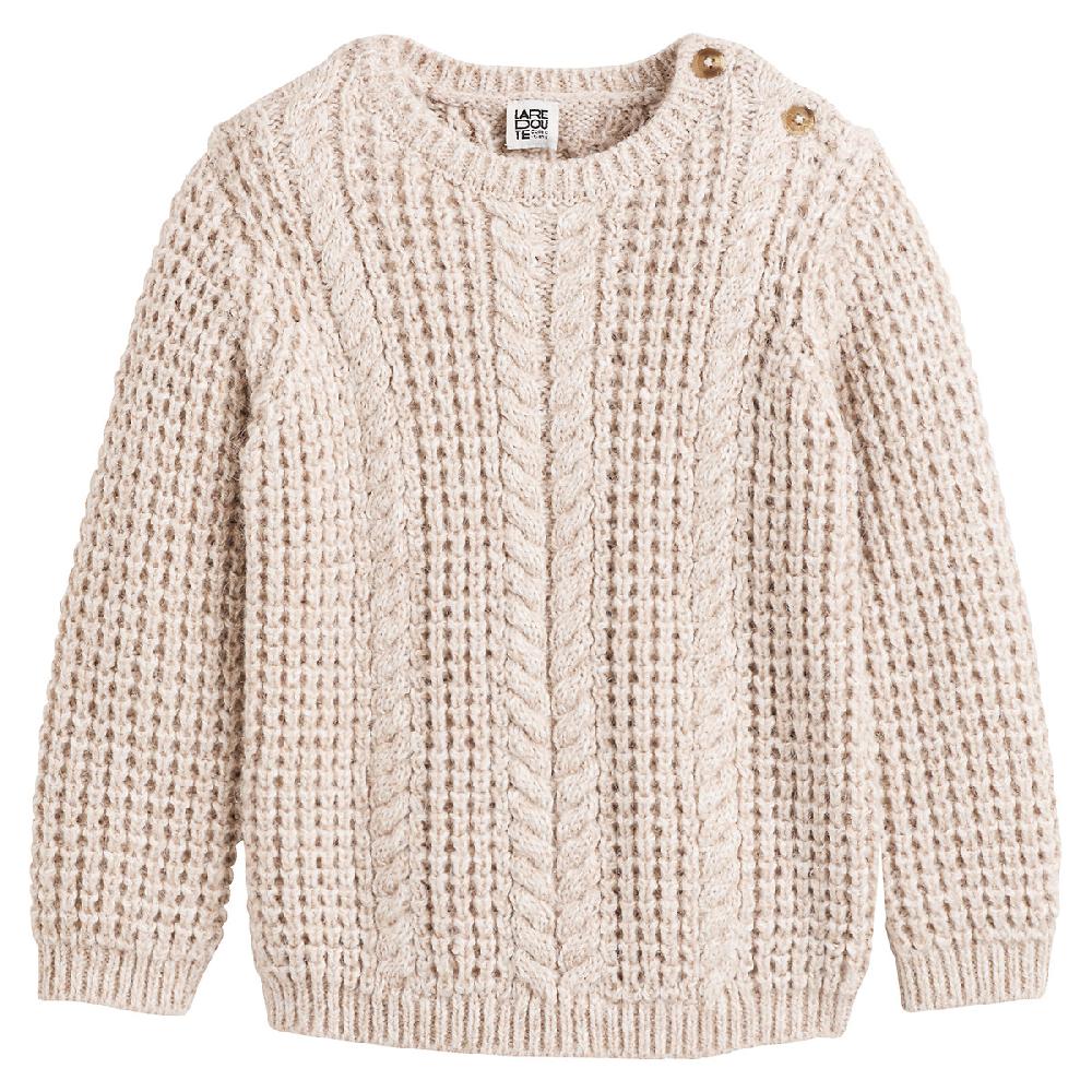 laredoute Pullover mit rundem Ausschnitt Musterstrick beige meliert LA REDOUTE COLLECTIONS