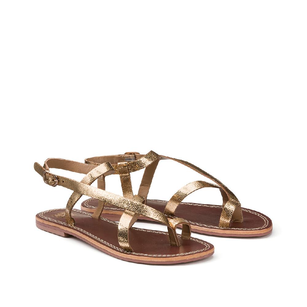 laredoute Signature-Zehensandalen aus Leder goldfarben LA REDOUTE COLLECTIONS