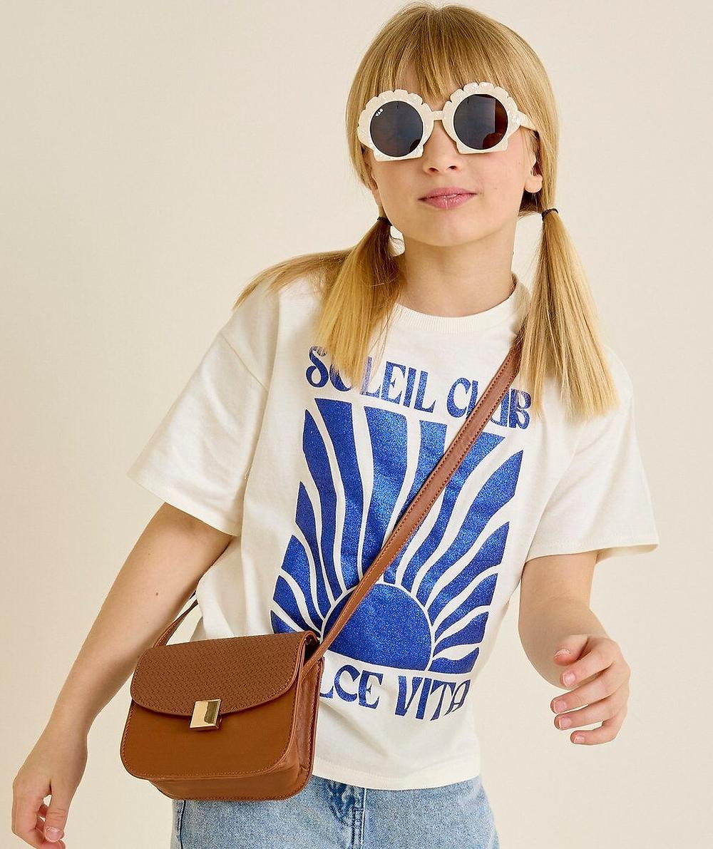 laredoute T-Shirt mit kurzen Ärmeln ecru/blau TAPE A L'OEIL