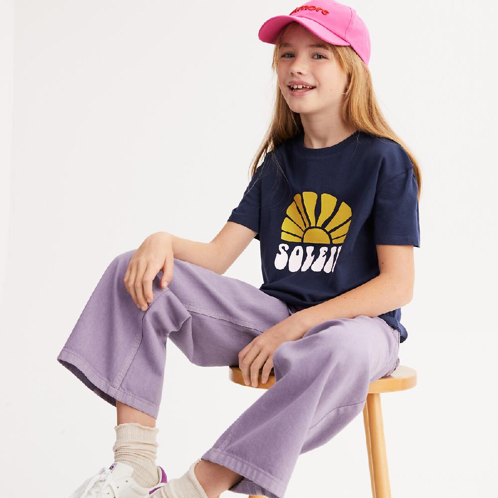 laredoute T-Shirt mit rundem Ausschnitt & Sonnen-Print marine LA REDOUTE COLLECTIONS