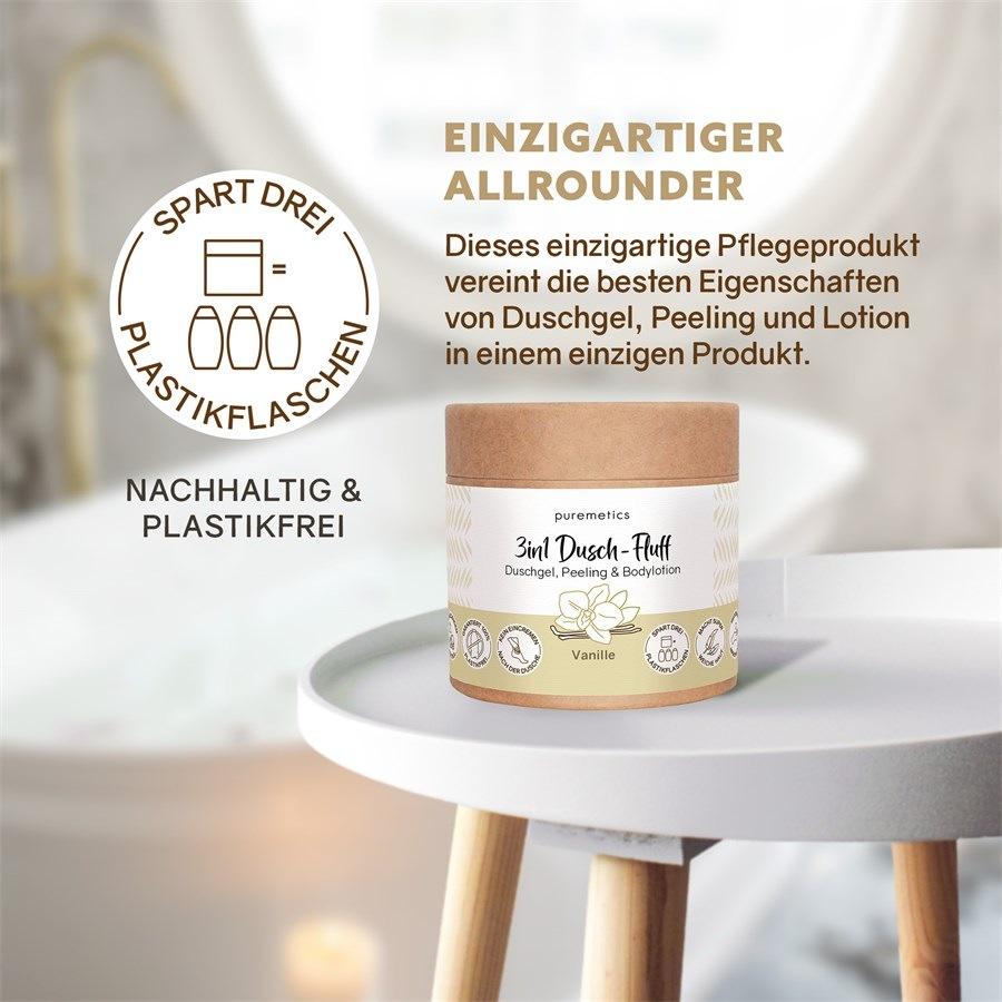 3in1 Duschpflege Dusch-Fluff Vanille Von Puremetics ❤️ Online Kaufen