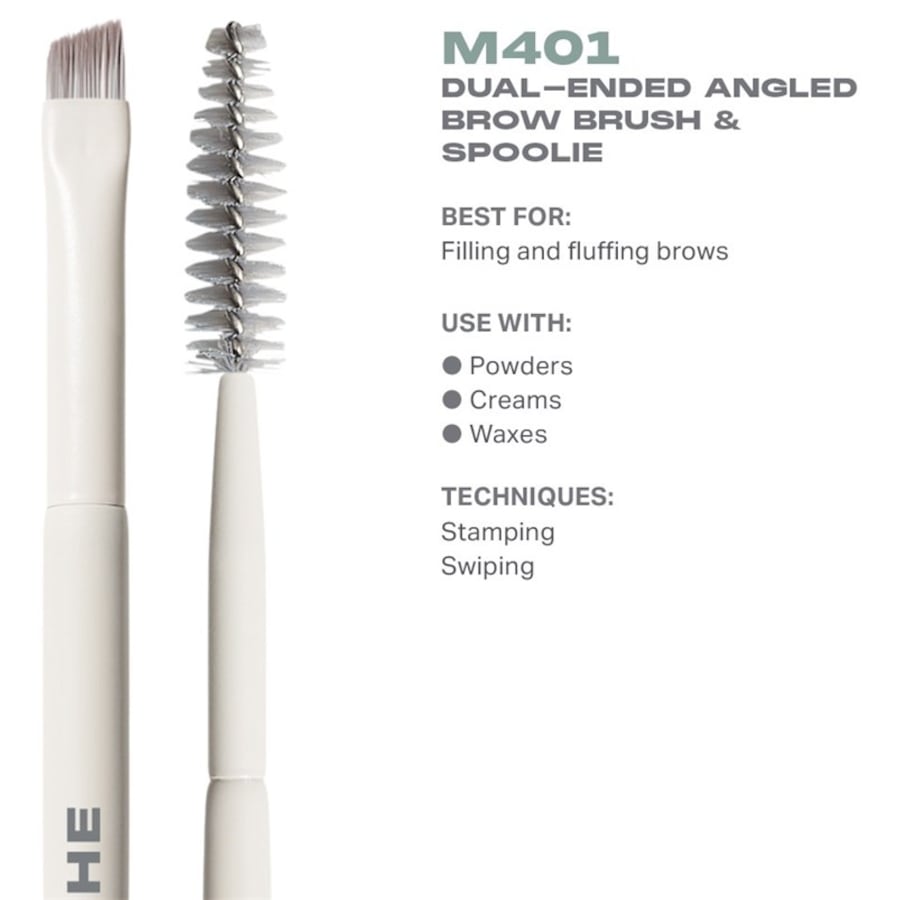 Augenpinsel M401 Dual-Ended Angled Brow Brush & Spoolie Von Morphe