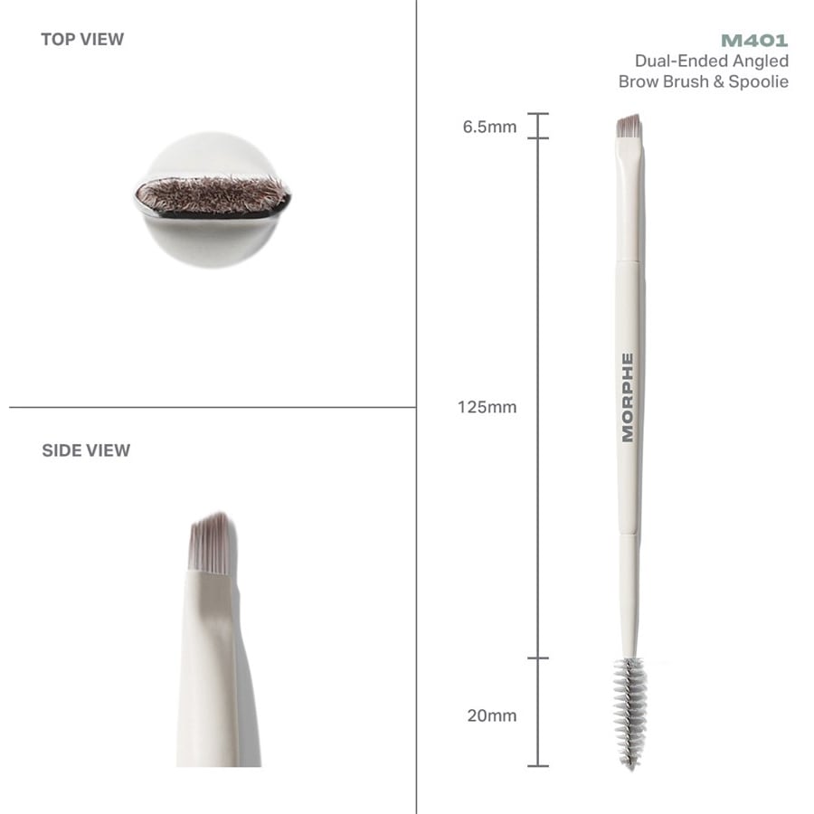 Augenpinsel M401 Dual-Ended Angled Brow Brush & Spoolie Von Morphe