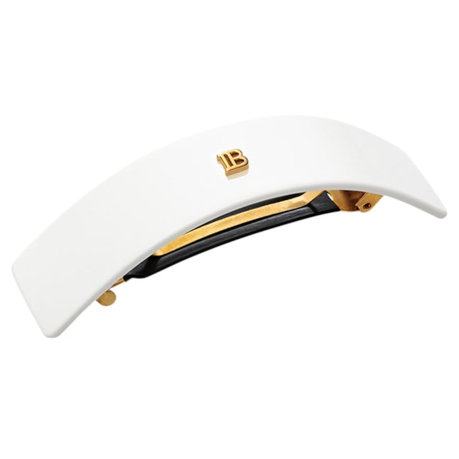 Balmain Hair Couture Balmain HC Cellulose Acetate Barrette pour Cheveux White