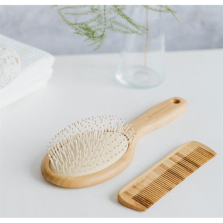 Bamboo Touch Ovale Entwirrungsbürste Aus Bambus Mit Genoppten Nylonborsten Von Olivia Garden