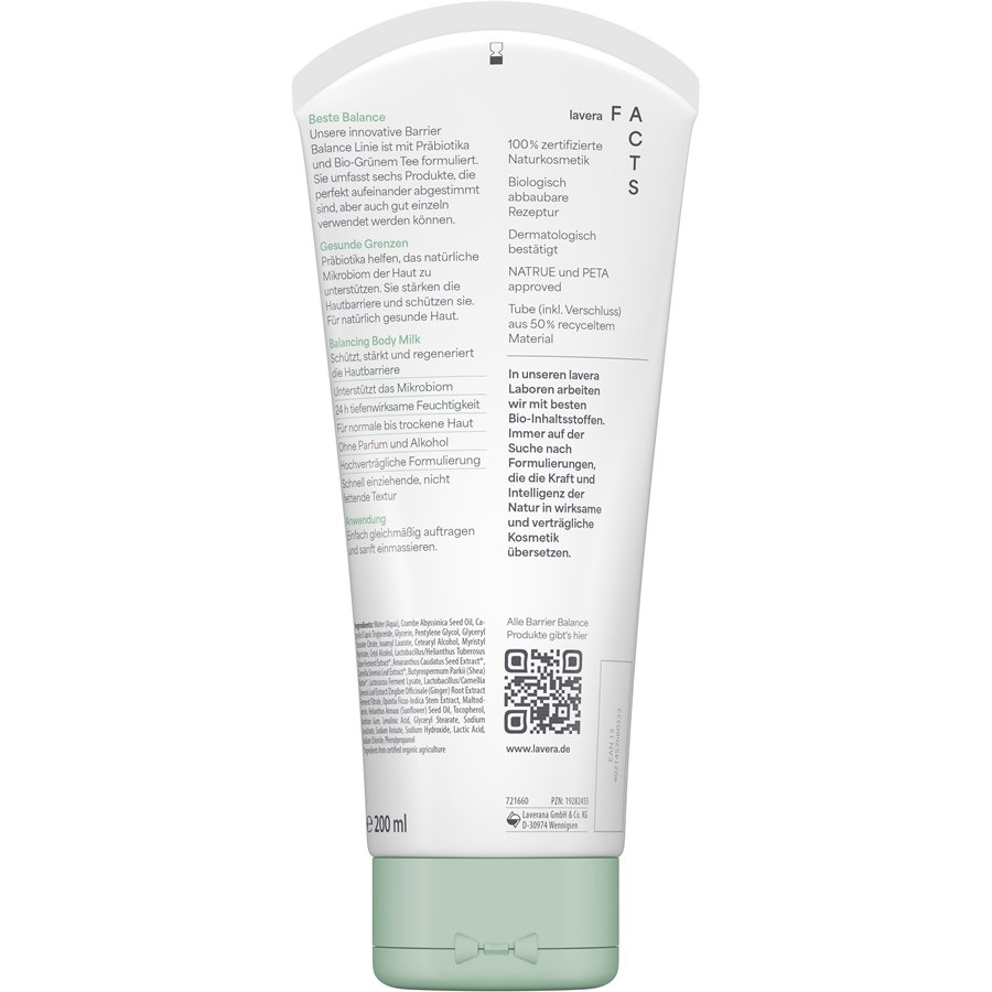 Body Lotion Und Milk Barrier Balance Body Milk Von Lavera