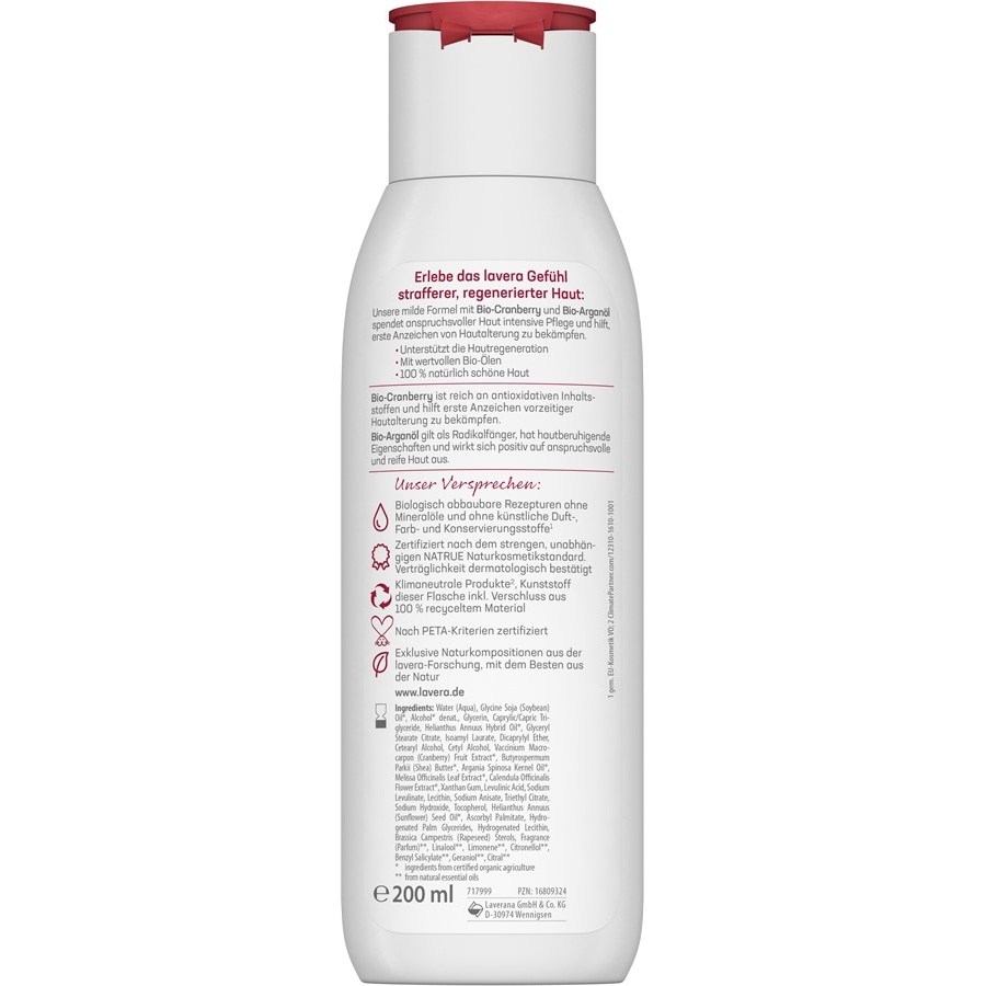 Body Lotion Und Milk Regenerierende Body Milk Bio-Cranberry & Bio-Arganöl Von Lavera