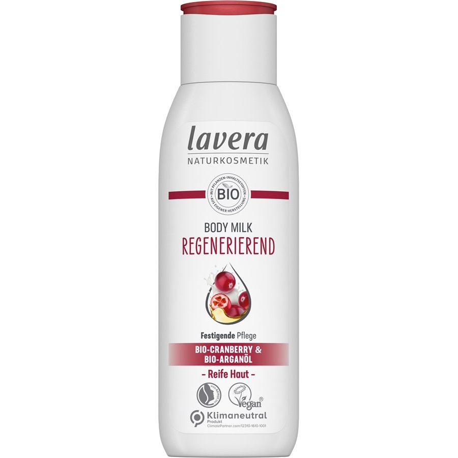 Body Lotion und Milk Regenerierende Body Milk Bio-Cranberry & Bio-Arganöl von Lavera