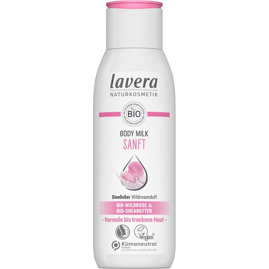 Body Lotion und Milk Sanfte Body Milk Bio-Wildrose & Bio-Sheabutter von Lavera