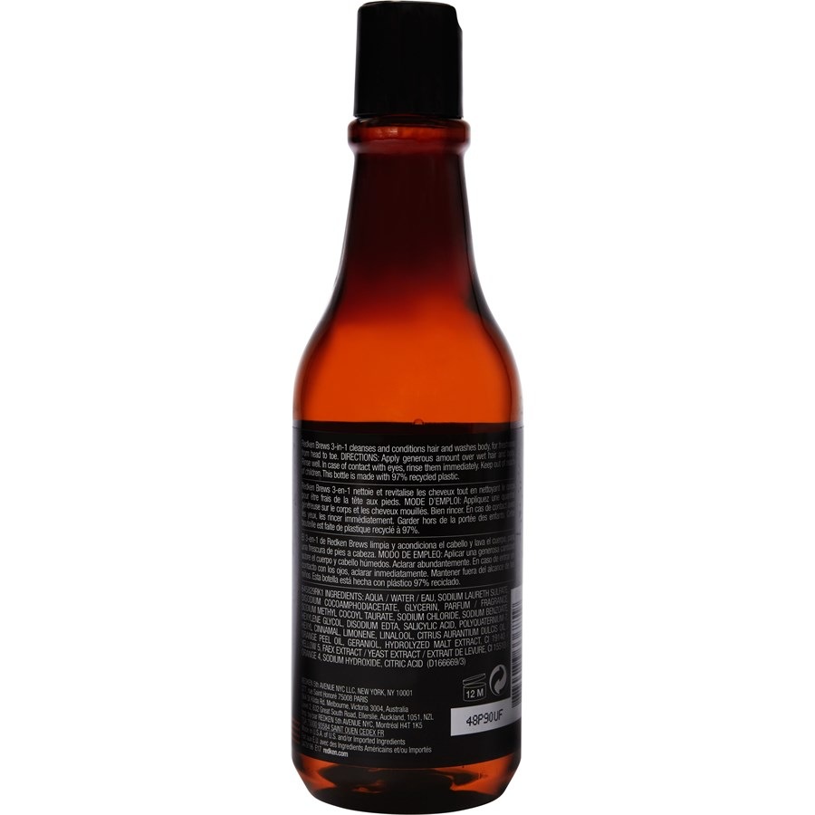 Brews 3-in-1 Shampoo Conditioner And Body Wash Von Redken