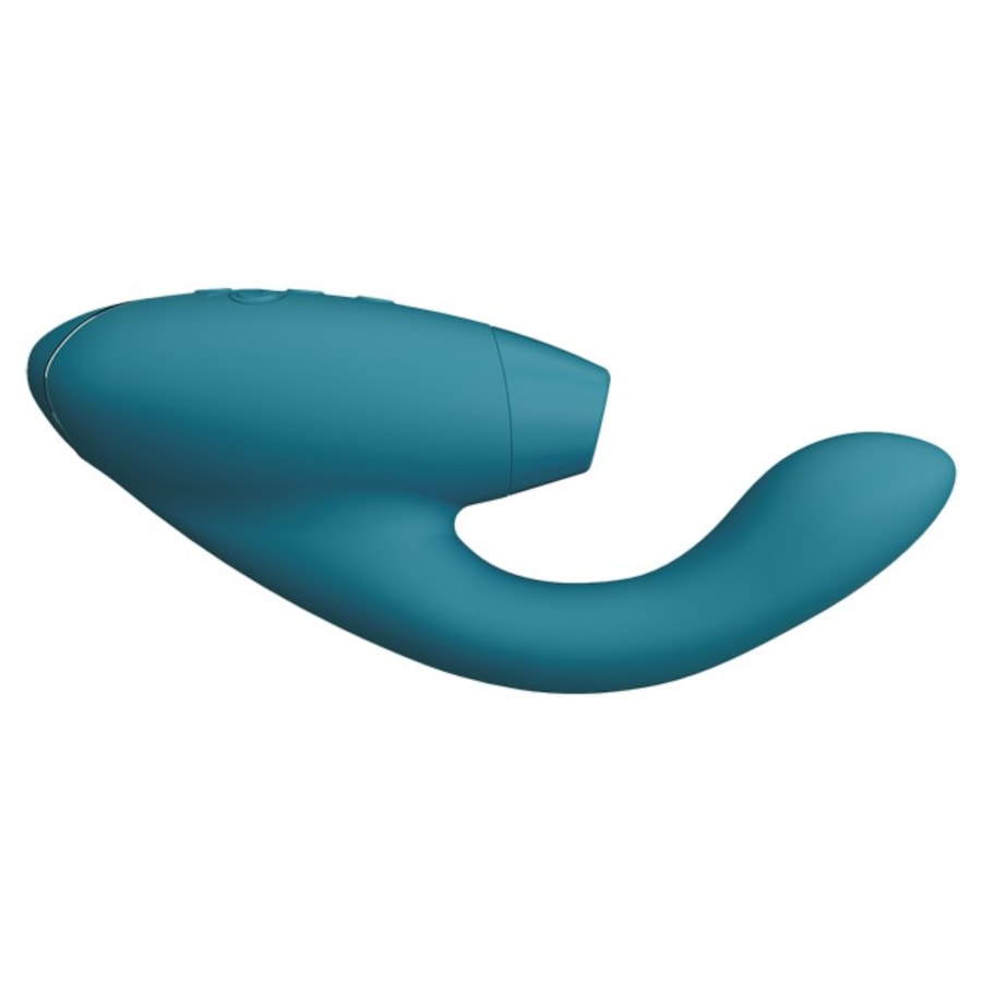 Duo 2 Luxuriöser Dual Stimulator Mit Pleasure Air Technologie Für Die Klitoris Und Vibration Für Den G-Punkt Petrol Von Womanizer