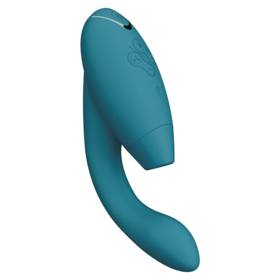Duo 2 Luxuriöser Dual Stimulator Mit Pleasure Air Technologie Für Die Klitoris Und Vibration Für Den G-Punkt Petrol Von Womanizer