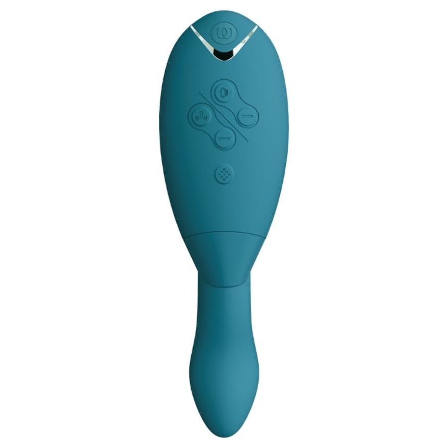 Duo 2 Luxuriöser Dual Stimulator Mit Pleasure Air Technologie Für Die Klitoris Und Vibration Für Den G-Punkt Petrol Von Womanizer