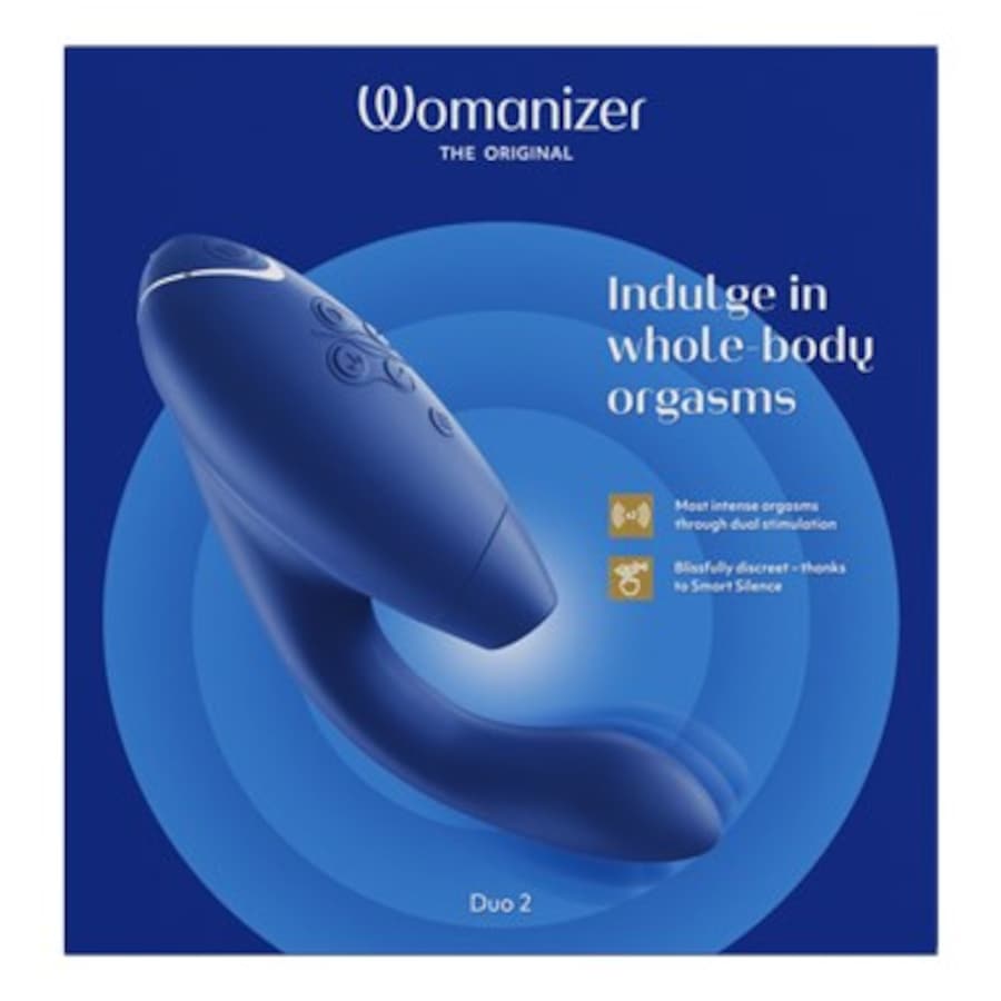 Duo 2 Luxuriöser Dual Stimulator Mit Pleasure Air Technologie Für Die Klitoris Und Vibration Für Den G-Punkt Blueberry Von Womanizer