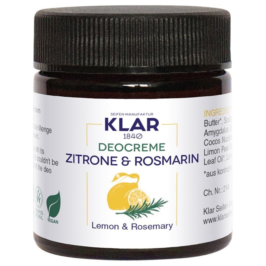Feste Deocreme Zitrone & Rosmarin von Klar Seifen