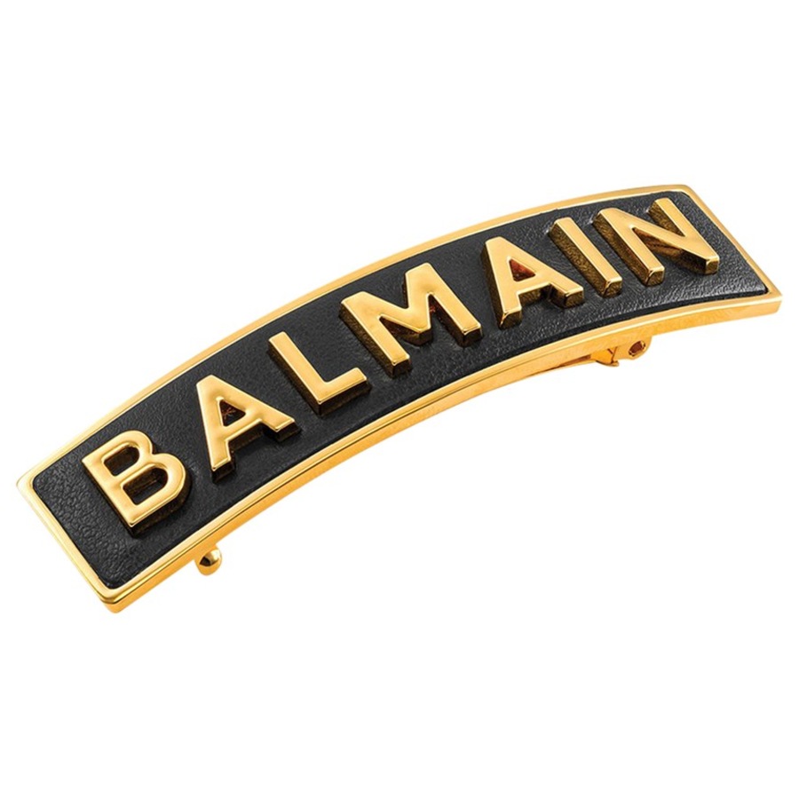 Haarspangen Gold Plated Hair Slide Logo von Balmain Hair Couture