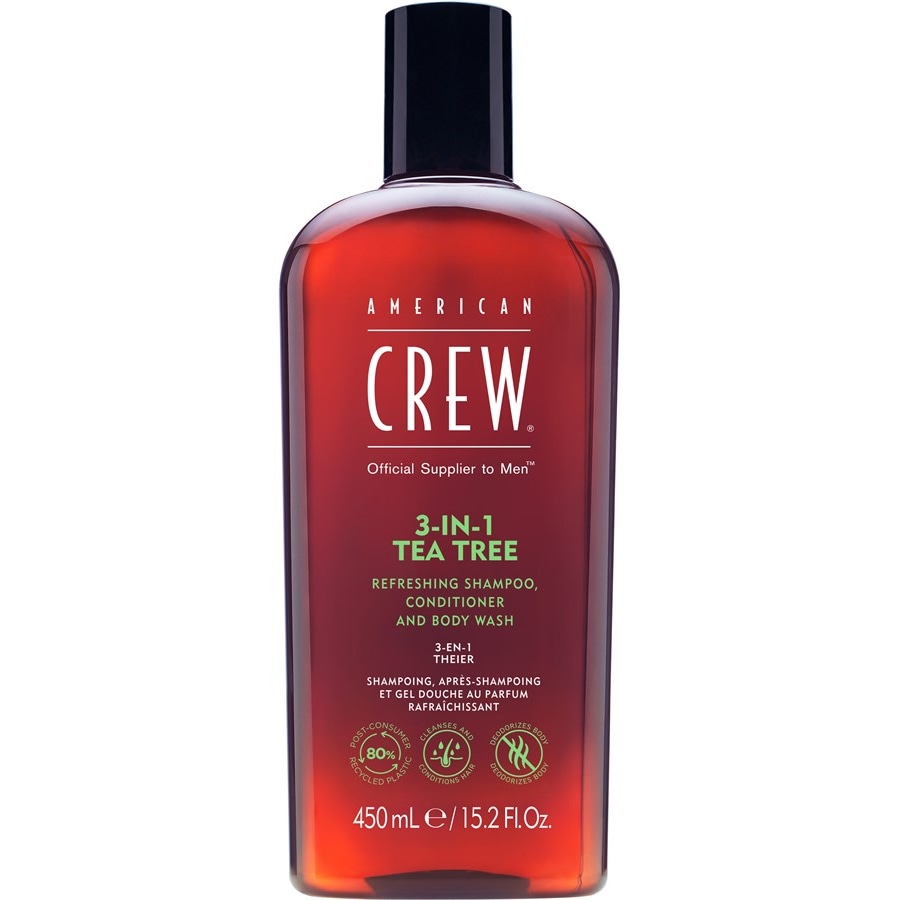Hair & Body 3-in-1 Tea Tree Refreshing Shampoo Conditioner and Body Wash von American Crew