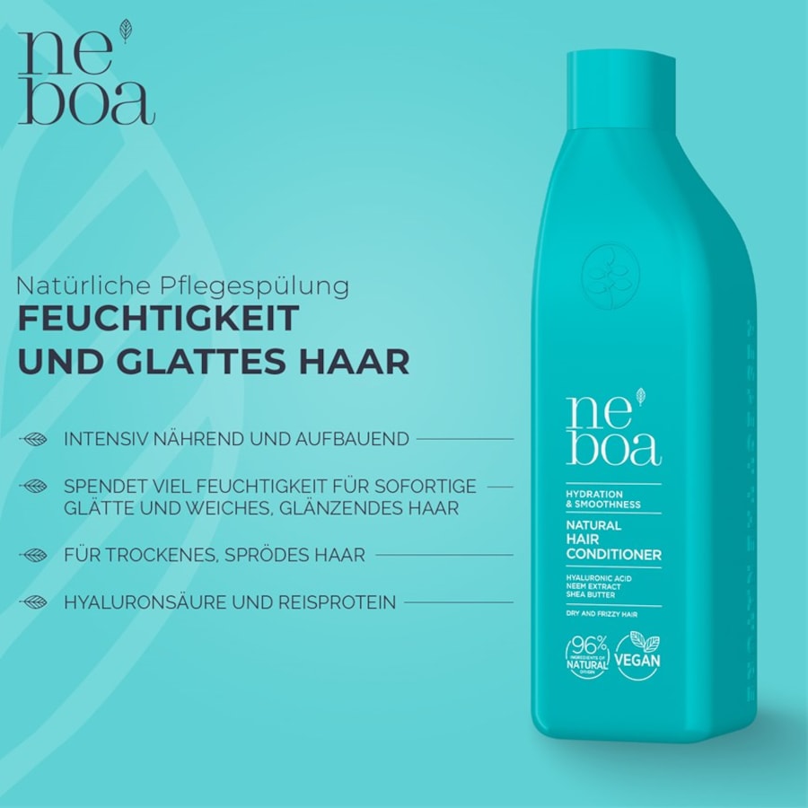 Hydration & Smoothness Natural Hair Conditioner Dry & Frizzy Hair Von Neboa