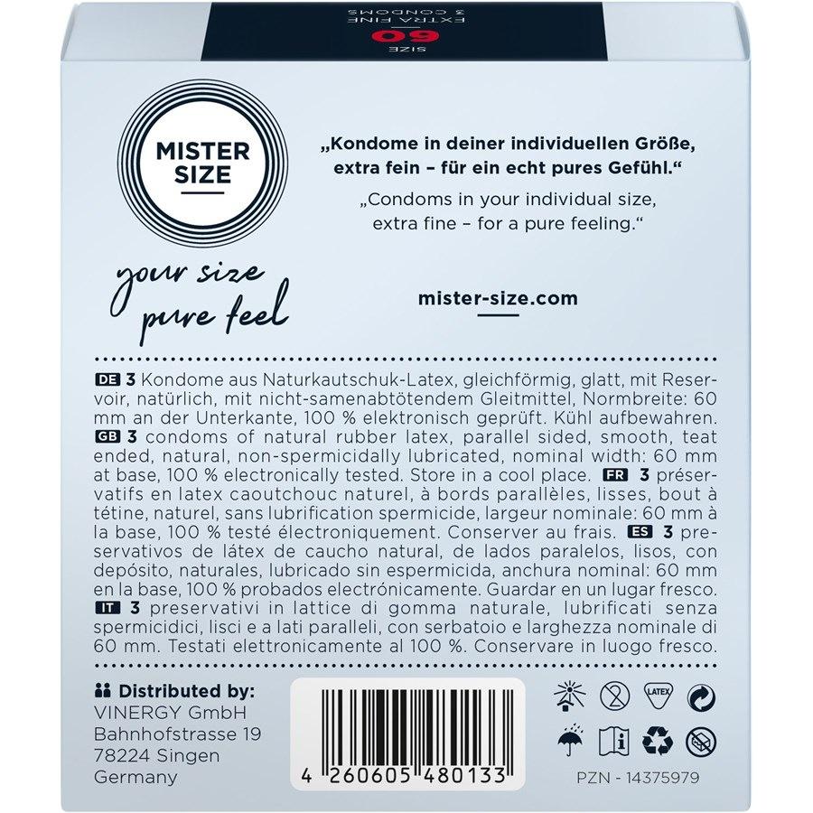 Kondome Pure Feel 60 Mm - Größe XL Von Mister Size