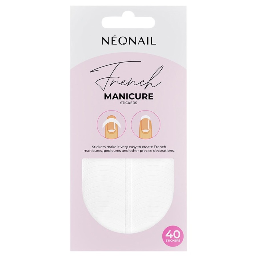 Kunstnägel & Nageldesign French Manicure Stickers Rund von NEONAIL