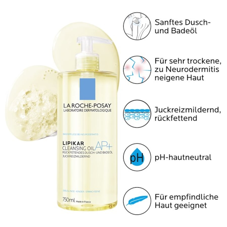 La Roche Posay Lipikar Dusch- Und Badeöl AP+