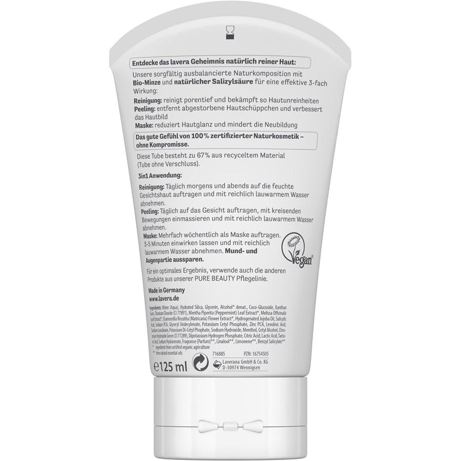 Lavera Pure Beauty 3in1 Reinigung Peeling Maske