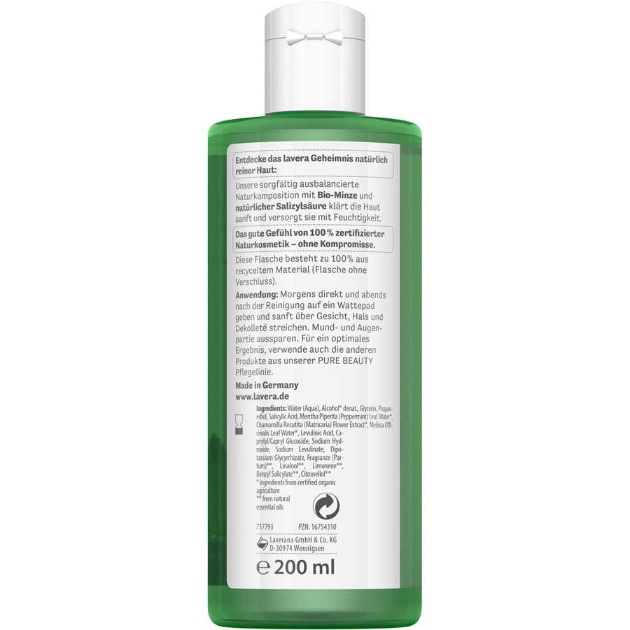 Lavera Pure Beauty Klärendes Gesichtswasser