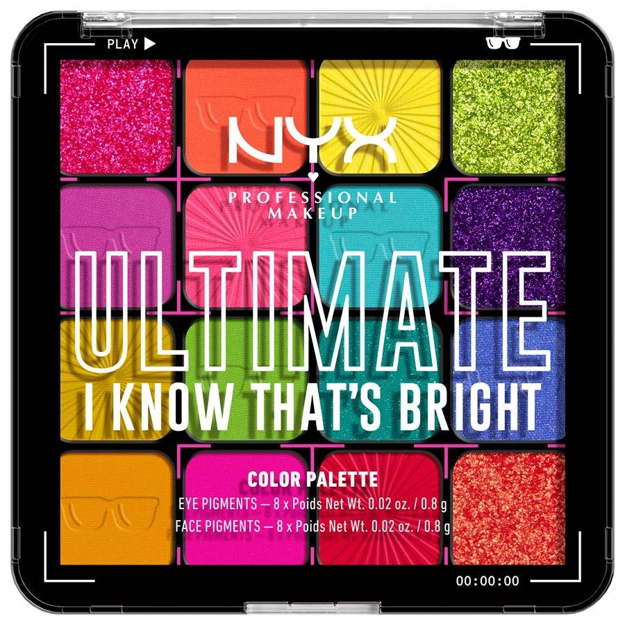 Lidschatten Ultimate Shadow Palette I Know That's Bright von NYX Professional Makeup