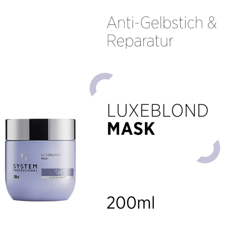 Luxeblond Mask Von System Professional Lipid Code