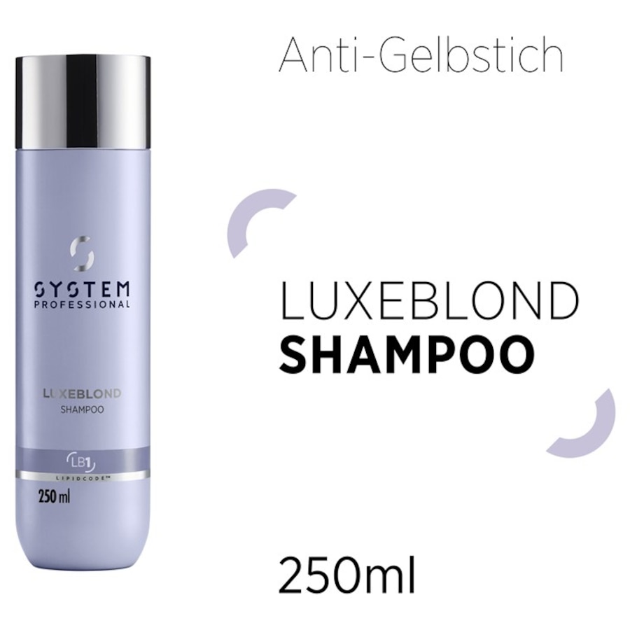 Luxeblond Shampoo Von System Professional Lipid Code