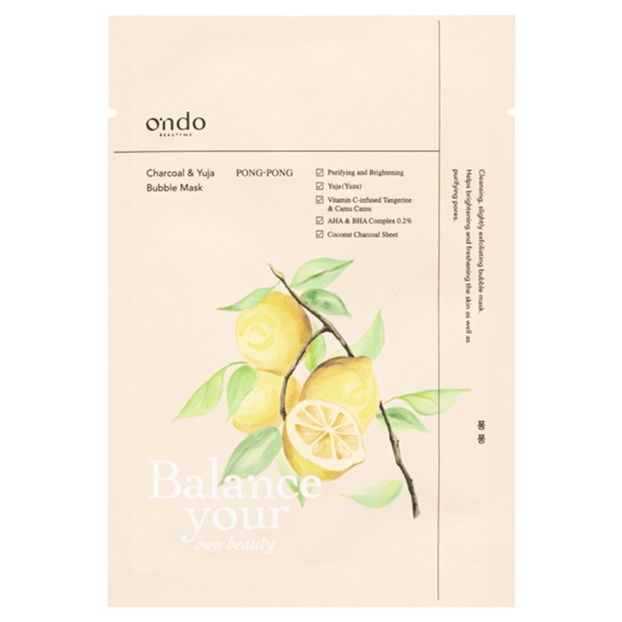 ONDO BEAUTY 36.5 Charcoal & Yuja Bubble Mask